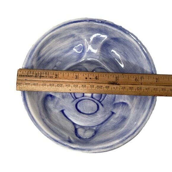 Vintage Mickey Mouse Walt Disney Ceramic Wall Hanging Plaque Plate Blue Rare - Picture 3 of 4